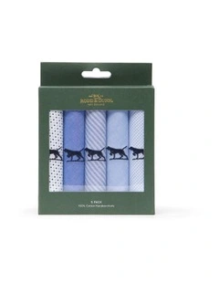 Gunner Handkerchief 5 Pk in Light Blue Mult