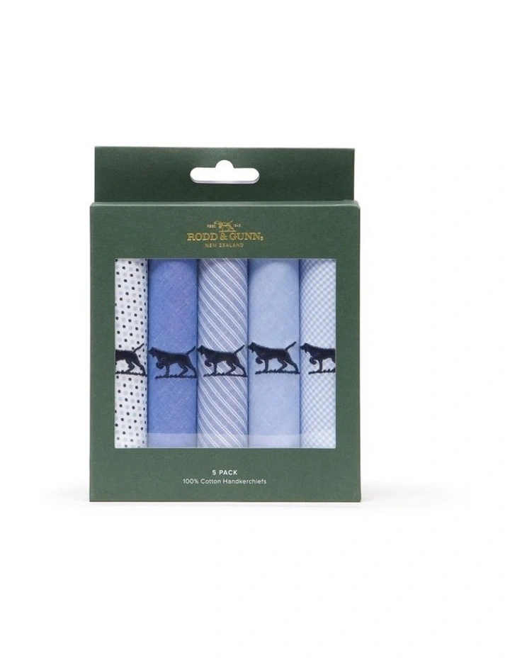 Gunner Handkerchief 5 Pk in Light Blue Mult image 1