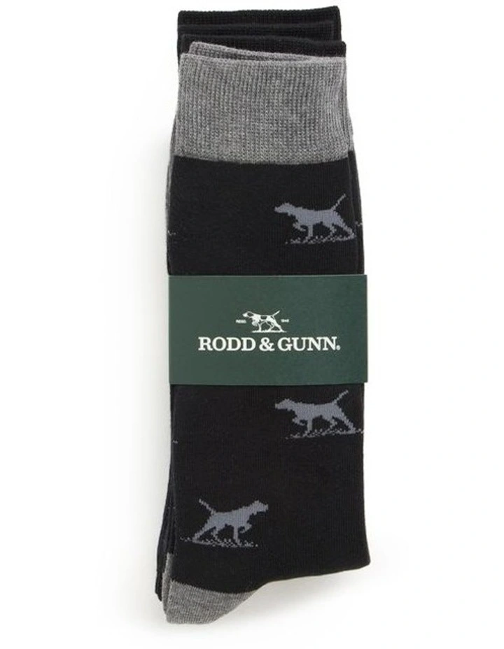 Dogs-A-Plenty Socks 3 Pack in Work Mult image 2