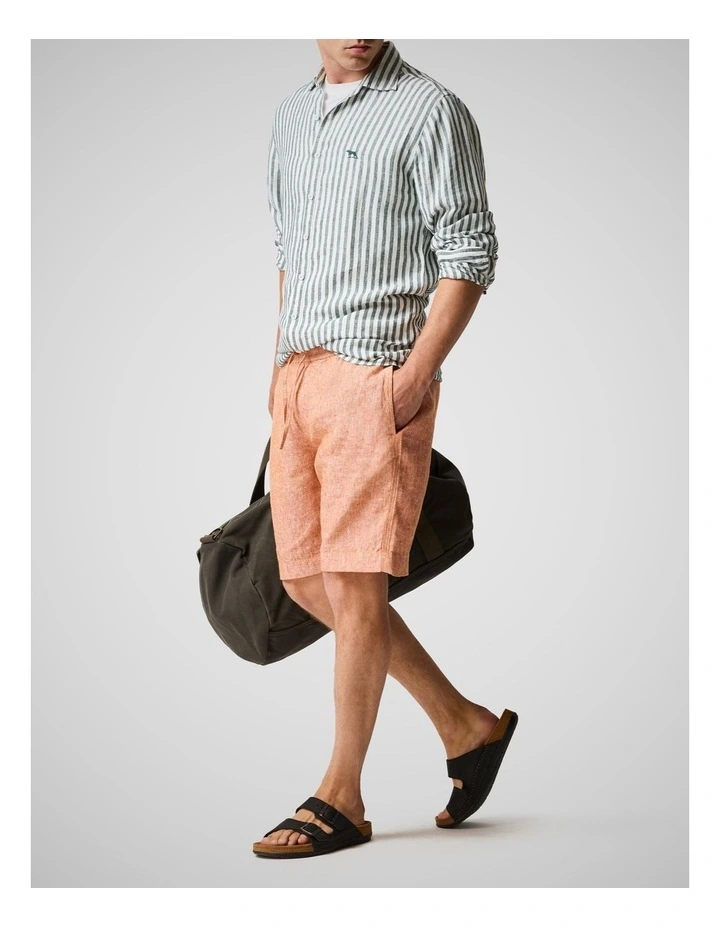 Linen 9 inch Resort Short in Yam image 2