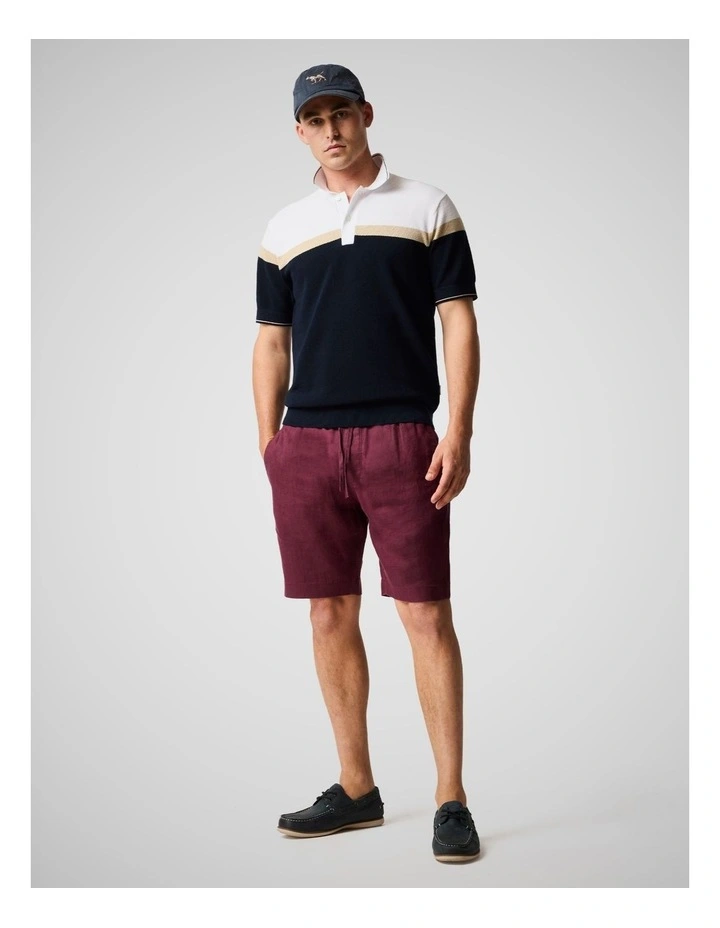 Linen 9 inch Resort Short in Oxblood image 2