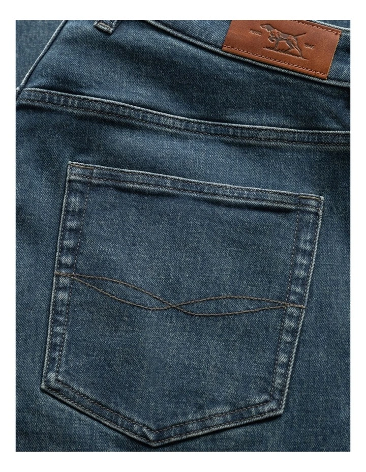 Kurow Relaxed Fit Italian Denim Regular Leg in Mid Blue image 7