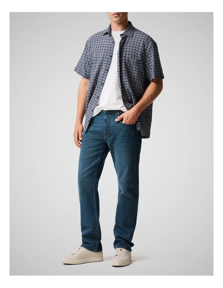 Kurow Relaxed Fit Italian Denim Long Leg in Mid Blue image 2