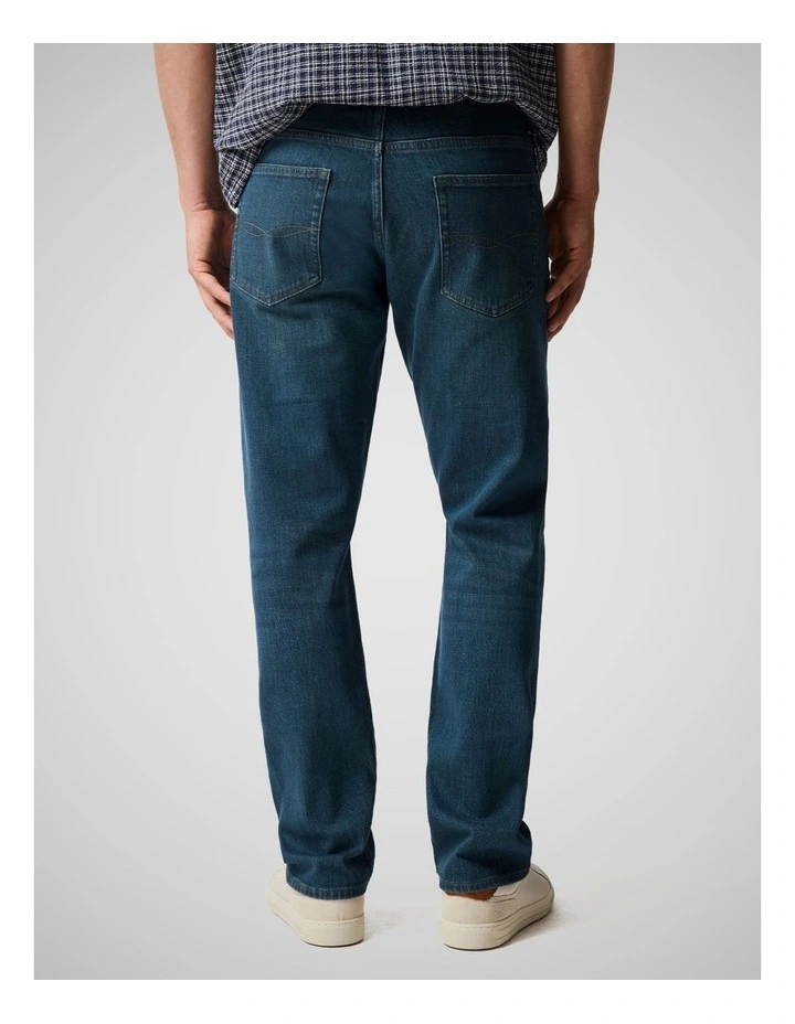 Kurow Relaxed Fit Italian Denim Long Leg in Mid Blue image 3