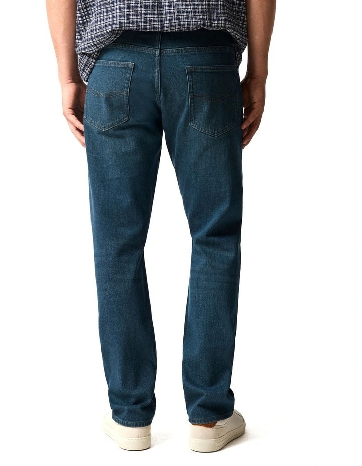 Kurow Relaxed Fit Italian Denim Long Leg in Mid Blue image 3