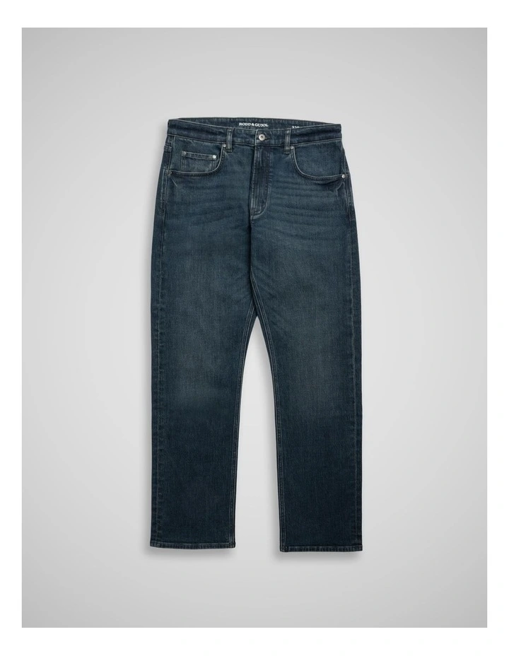 Kurow Relaxed Fit Italian Denim Long Leg in Mid Blue image 4