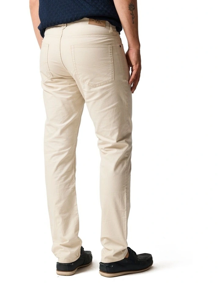 Gunn Straight Fit Jean Short Leg in Beige image 3
