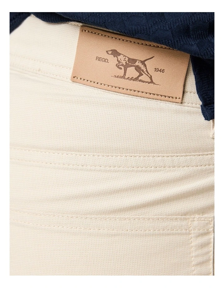 Gunn Straight Fit Jean Short Leg in Beige image 5