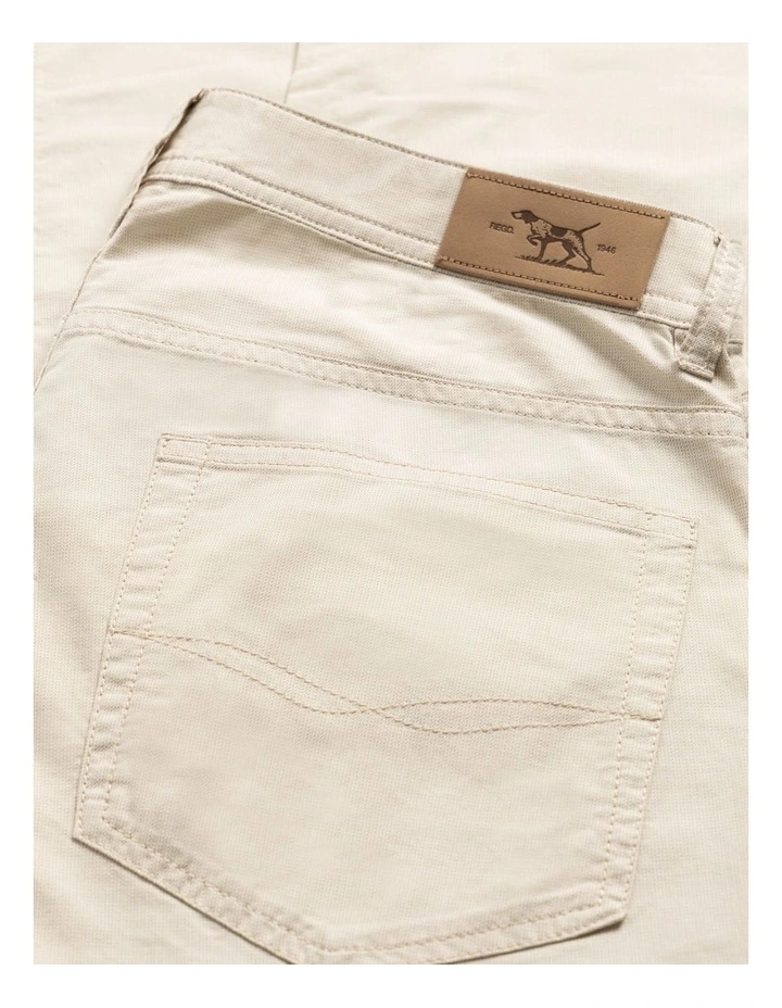 Gunn Straight Fit Jean Short Leg in Beige image 6