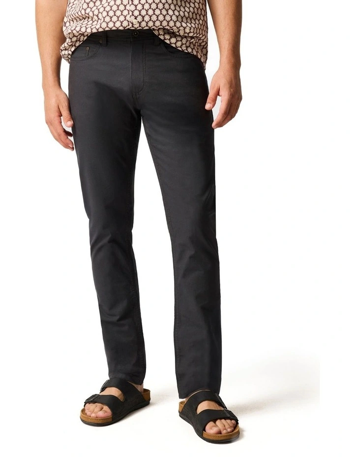 Straight Fit Jean in Bark image 1