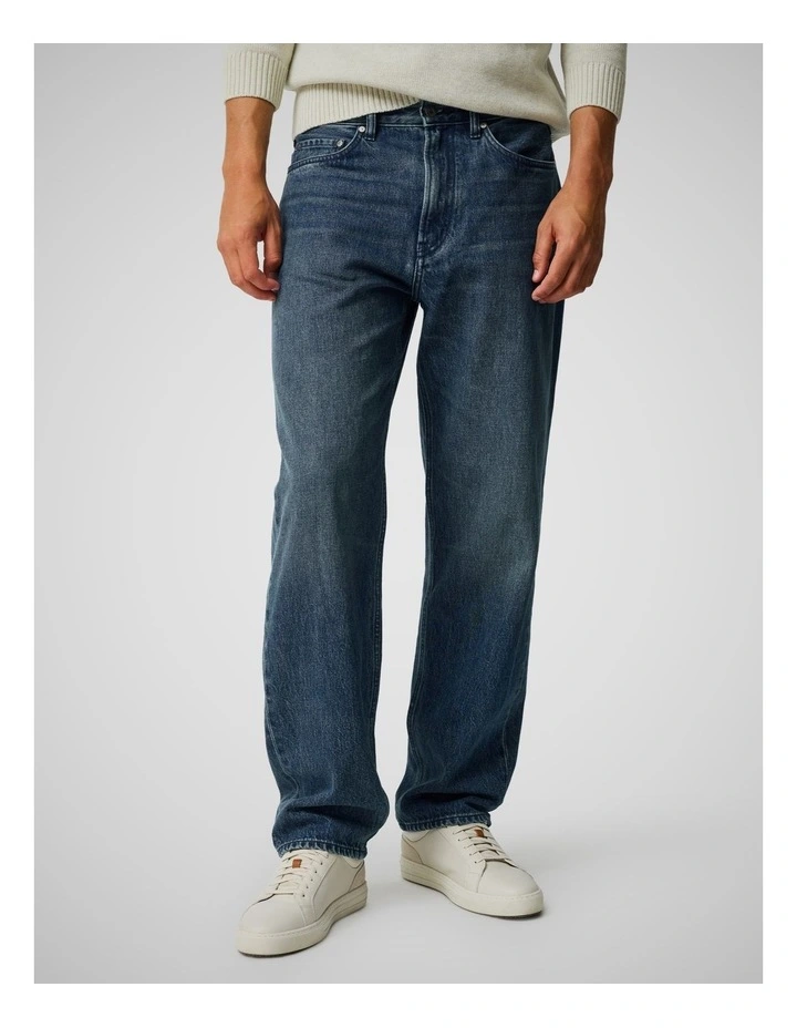 Dunearn Regular Leg Loose Fit Jeans in Washed Indigo image 1