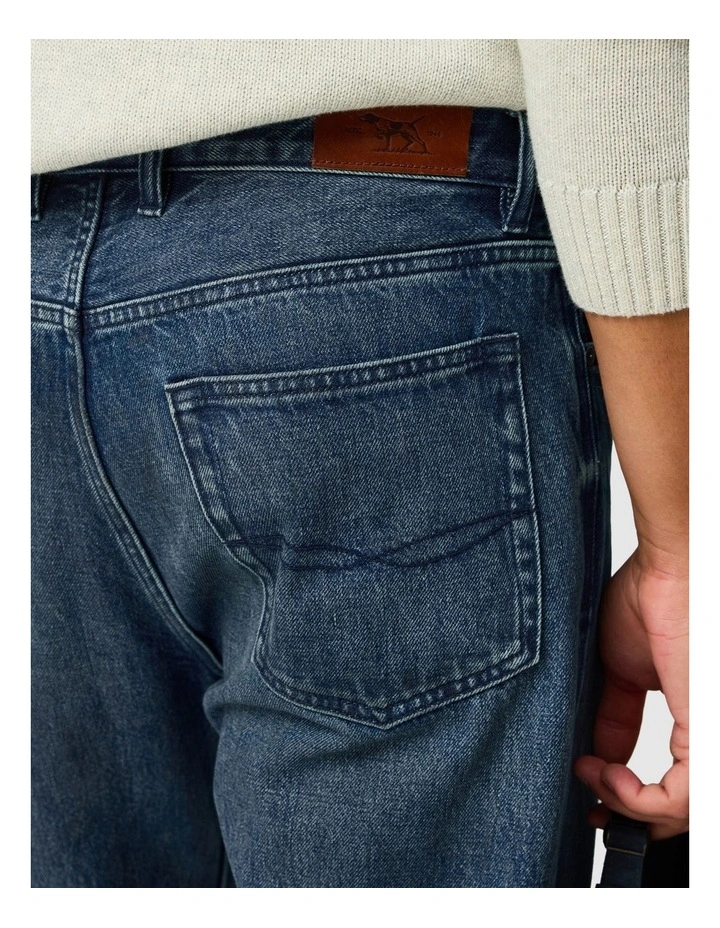 Dunearn Regular Leg Loose Fit Jeans in Washed Indigo image 6