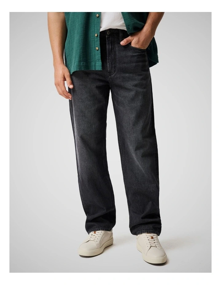 Woodbine Loose Fit Jean Regular Leg in Charcoal image 1