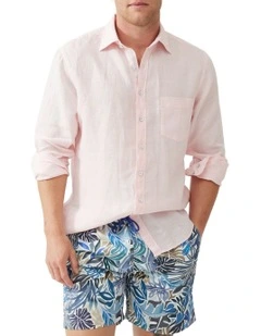 Coromandel Long Sleeve Sports Fit Shirt in Rosewater