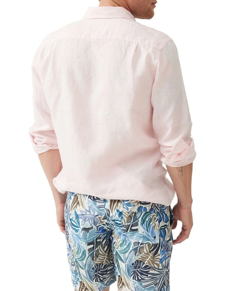 Coromandel Long Sleeve Sports Fit Shirt in Rosewater image 3