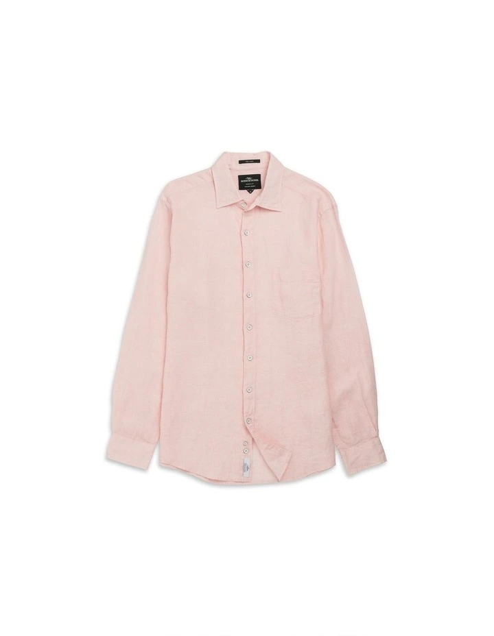 Coromandel Long Sleeve Sports Fit Shirt in Rosewater image 4