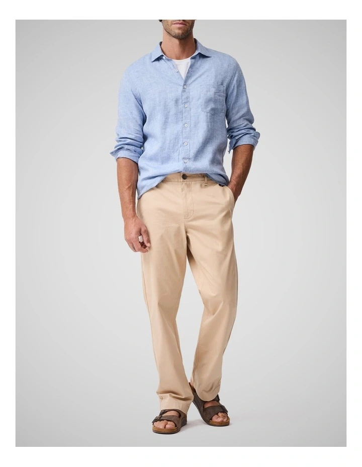 Coromandel Long Sleeve Sports Fit Shirt in Denim image 2