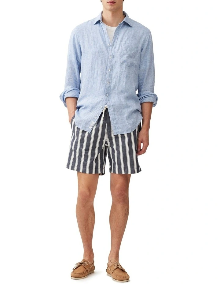 Coromandel Long Sleeve Sports Fit Shirt in Denim image 2