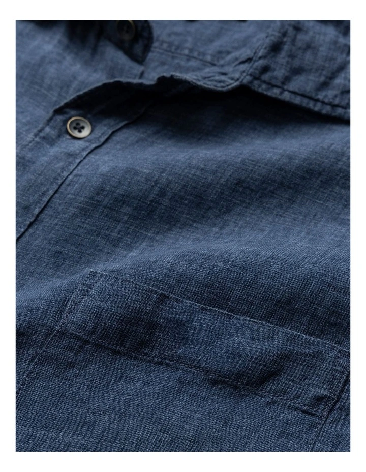 Coromandel Long Sleeve Sports Fit Shirt in Marine image 5