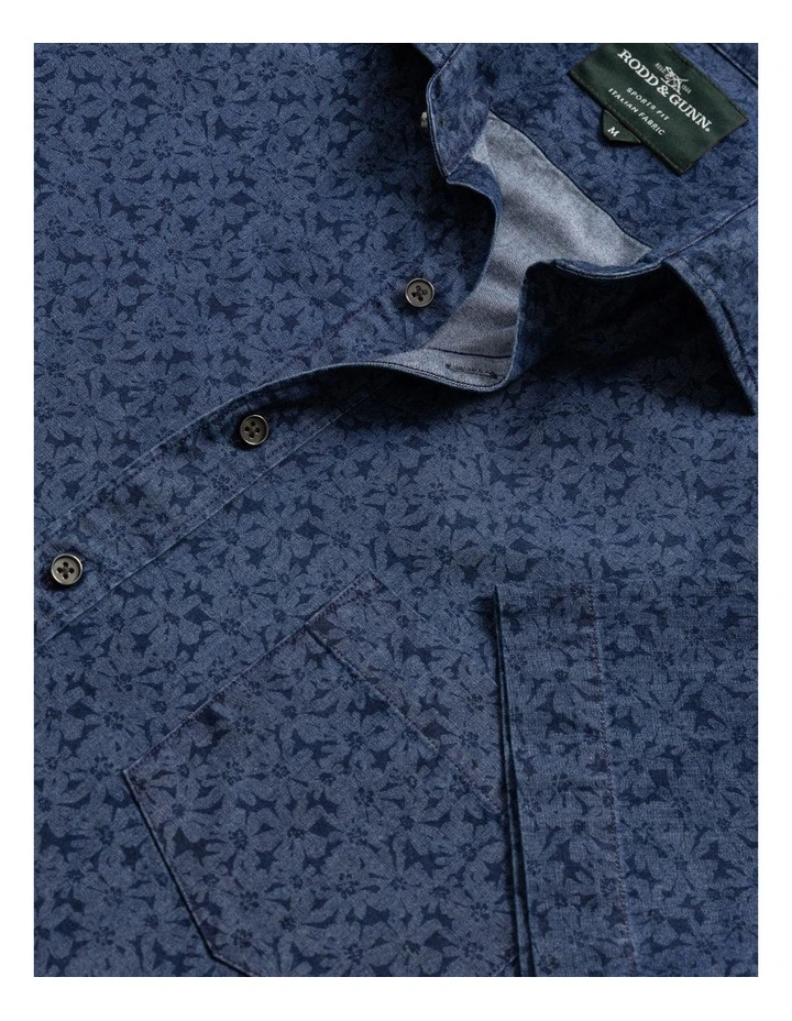 Clarkes Bay Sports Fit Shirt in Denim image 5