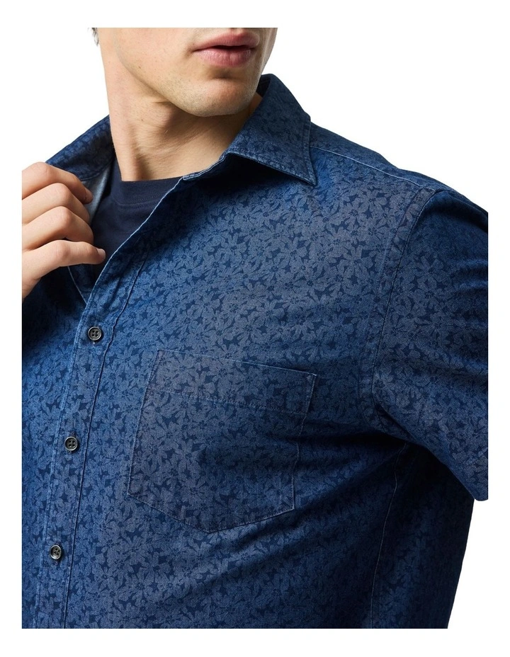 Clarkes Bay Sports Fit Shirt in Denim image 6