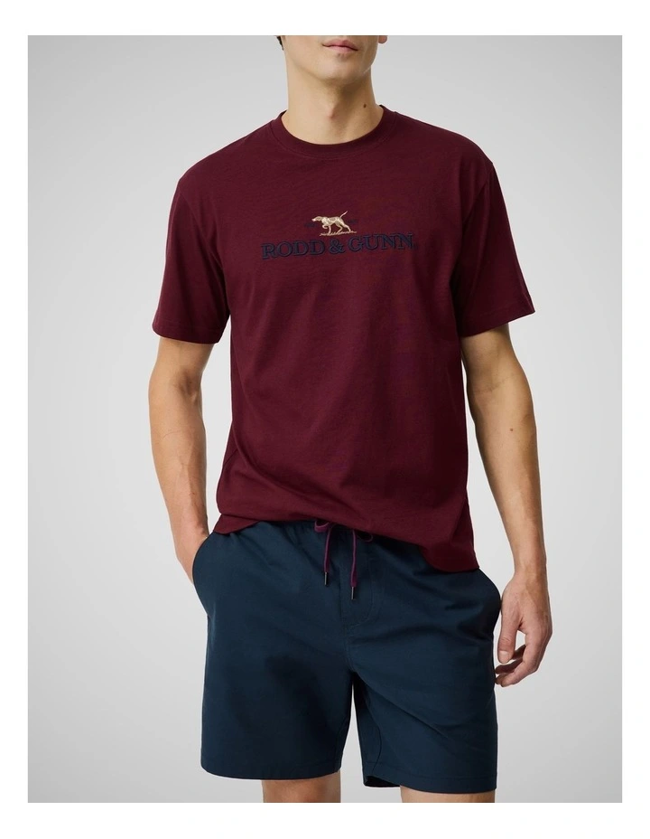The Peaks Logo Tee in Oxblood image 1