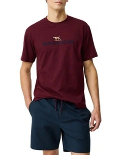 The Peaks Logo Tee in Oxblood