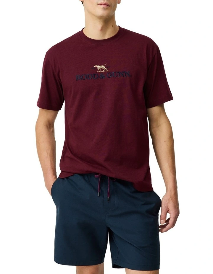 The Peaks Logo Tee in Oxblood image 1
