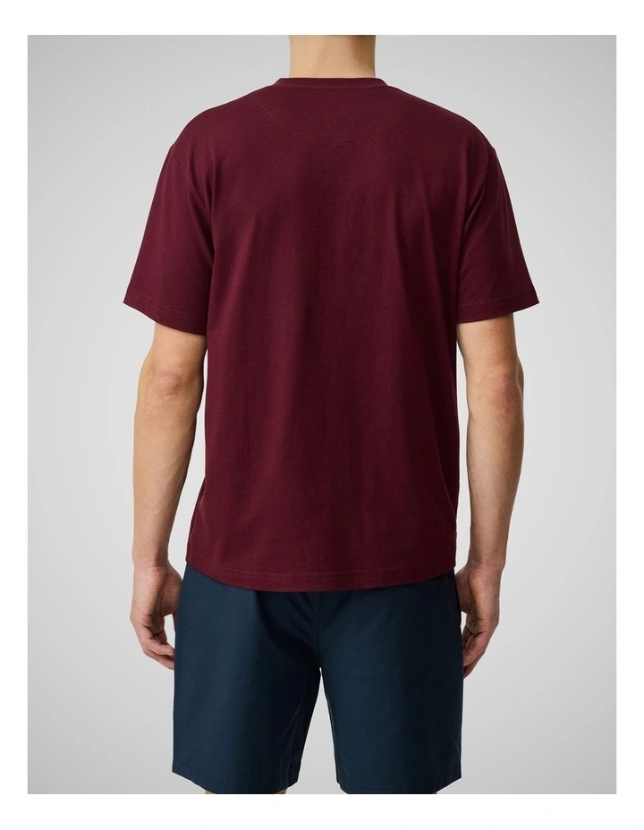 The Peaks Logo Tee in Oxblood image 3