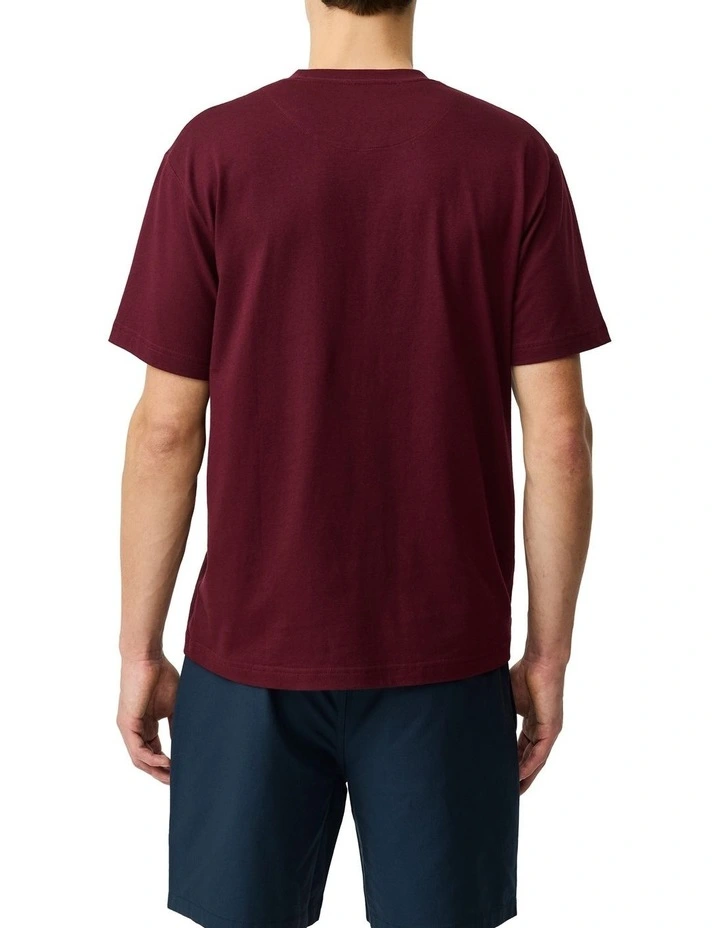 The Peaks Logo Tee in Oxblood image 3
