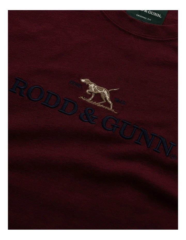 The Peaks Logo Tee in Oxblood image 5