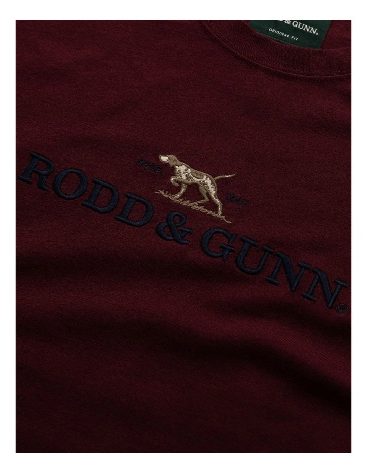 The Peaks Logo Tee in Oxblood image 5