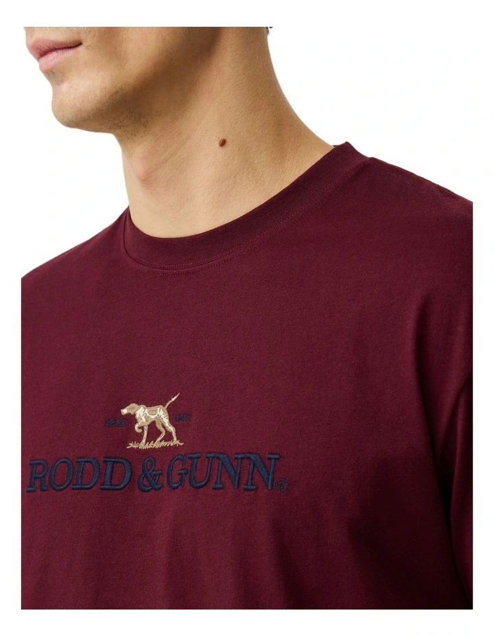 The Peaks Logo Tee in Oxblood image 6