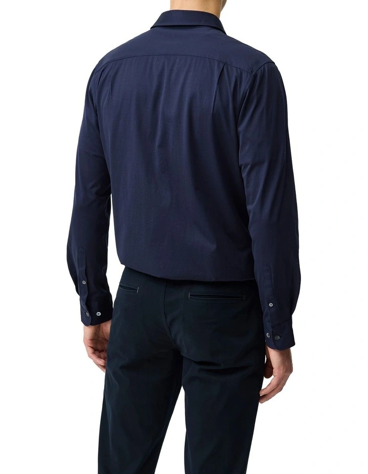 Ascot Park Long Sleeve Sports Fit Shirt in Ink image 3