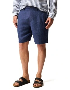 Resort Linen Short in Marine