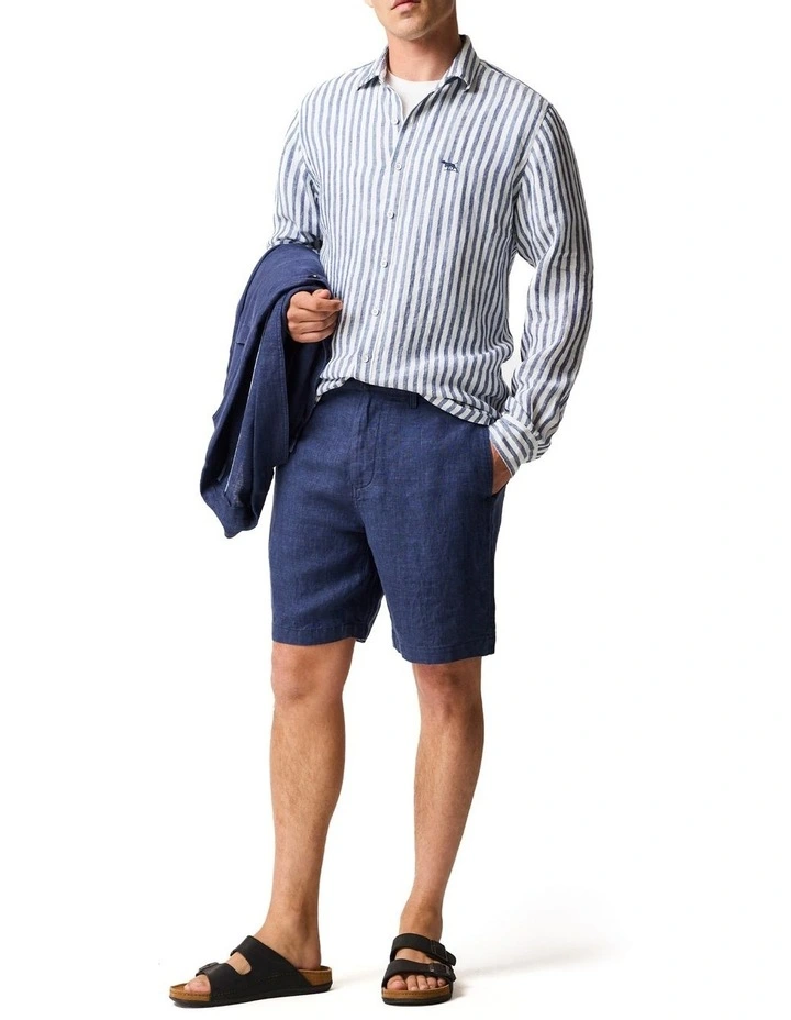 Resort Linen Short in Marine image 2