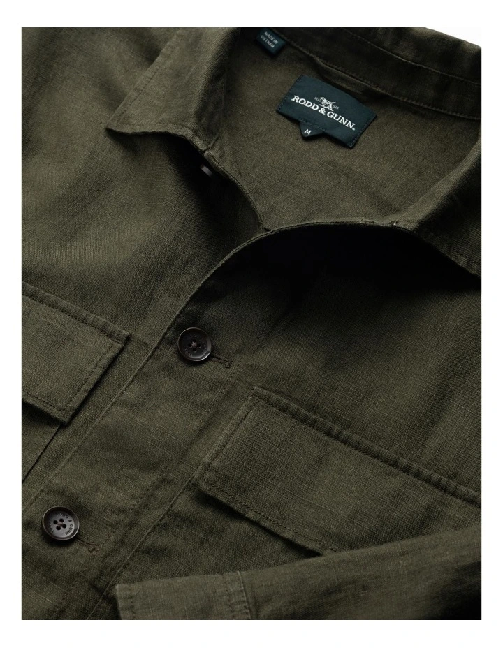 Resort Linen Shacket  in Marine image 5