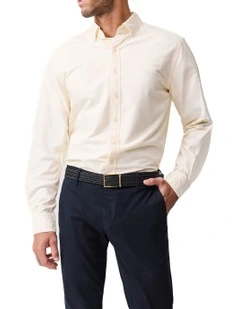 Cambridge Long Sleeve Shirt in Lemon