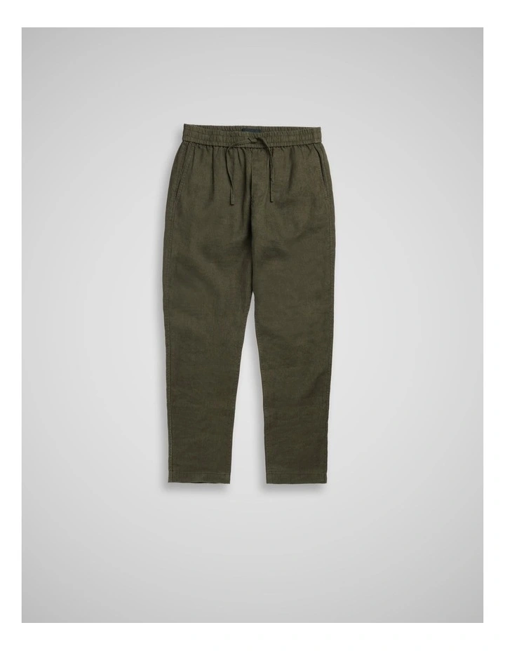 Linen Resort Pant in Dark Olive image 4