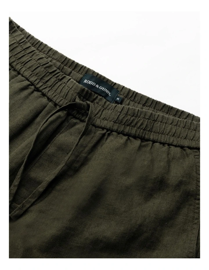 Linen Resort Pant in Dark Olive image 5