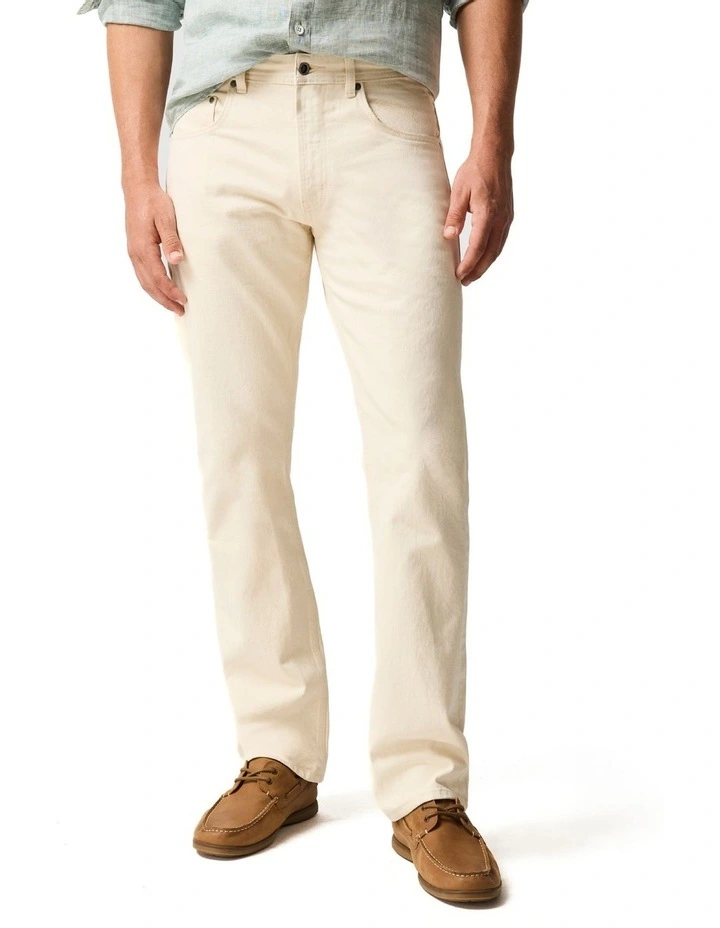 Ventry Relaxed Fit Jeans in Ecru image 1