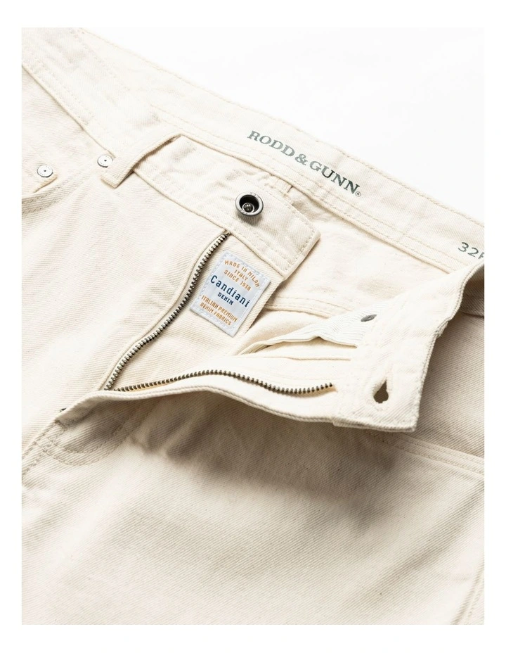 Ventry Relaxed Fit Jeans in Ecru image 5