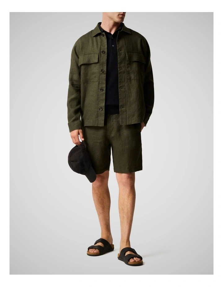 Longbeach Short in Dark Olive image 2