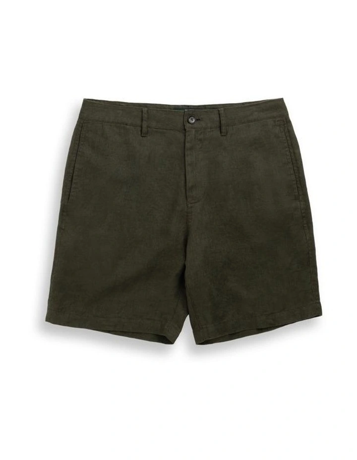 Resort Linen Short in Dark Olive image 4