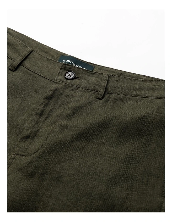 Resort Linen Short in Dark Olive image 5