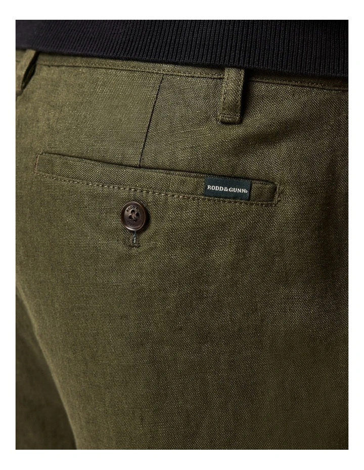 Resort Linen Short in Dark Olive image 6