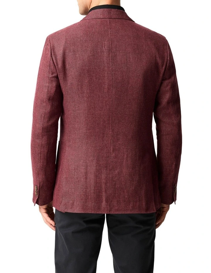 The Cascades Sports Fit Jacket in Oxblood image 3