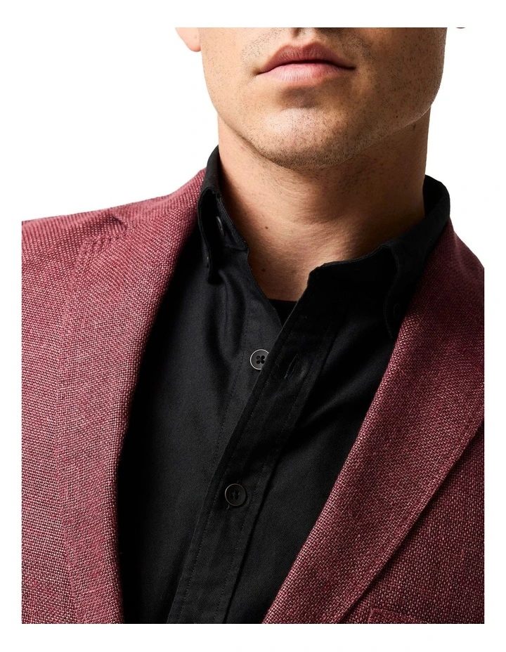 The Cascades Sports Fit Jacket in Oxblood image 4