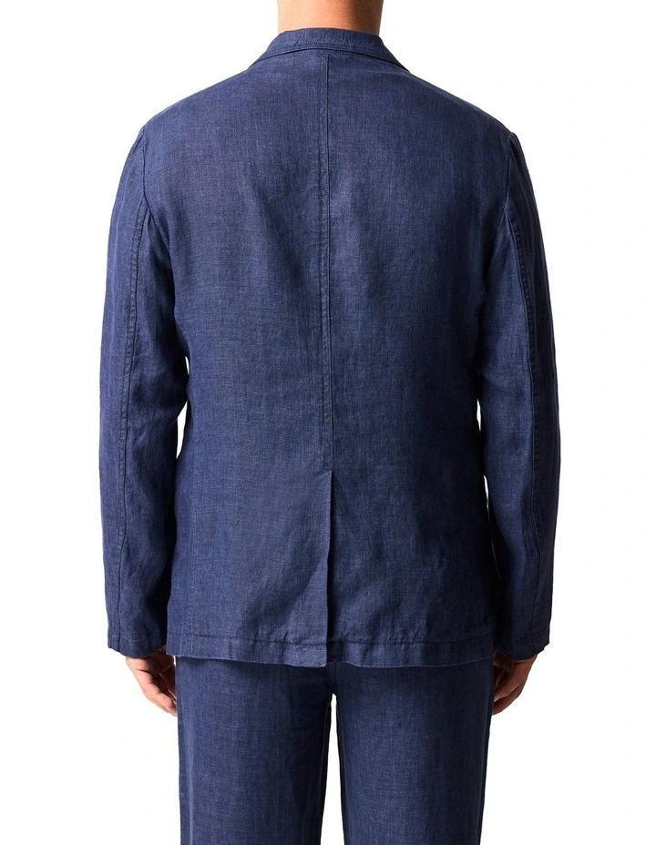 Resort Linen Jacket in Marine image 3