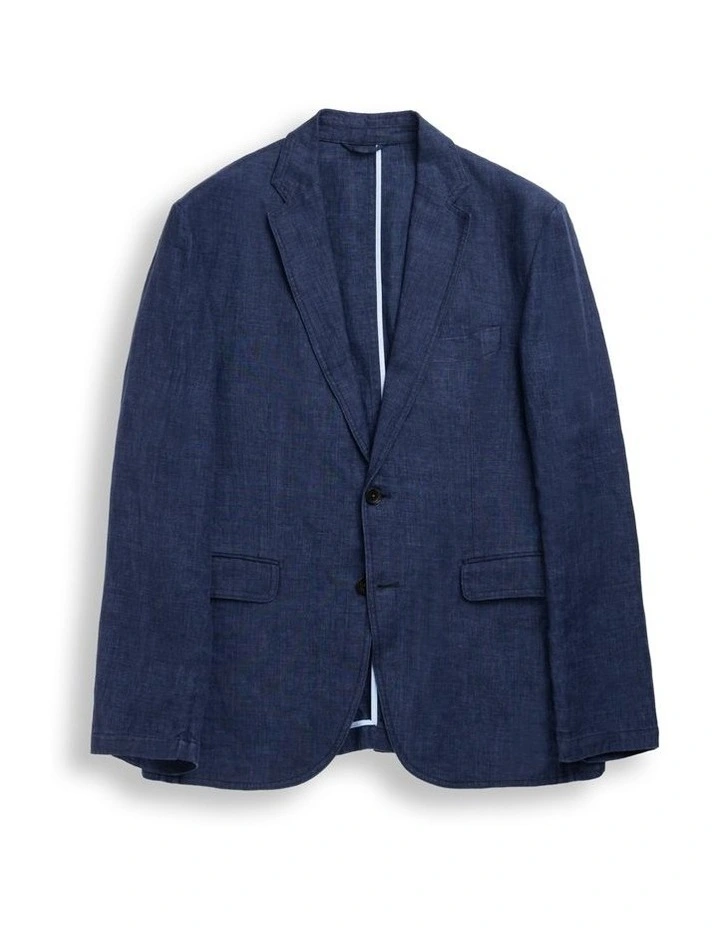 Resort Linen Jacket in Marine image 4